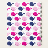 かわいいクジラ、クジラの模様、海獣 プランナー手帳 (裏面)