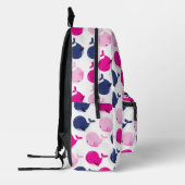 かわいいクジラ、クジラの模様、海獣 プリントバックパック (左)