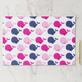 かわいいクジラ、クジラの模様、海獣 ペーパーパッド (インサイチュ)