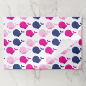 かわいいクジラ、クジラの模様、海獣 ペーパーパッド (折り畳み)