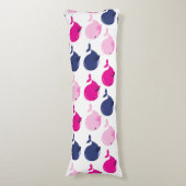 かわいいクジラ、クジラの模様、海獣 ボディピロー (正面縦)