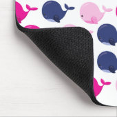 かわいいクジラ、クジラの模様、海獣 マウスパッド (コーナー)