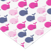 かわいいクジラ、クジラの模様、海獣 ミディアムテーブルランナー (コーナー)