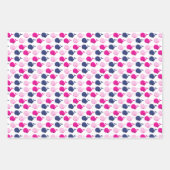 かわいいクジラ、クジラの模様、海獣 ラッピングペーパーシート (正面)