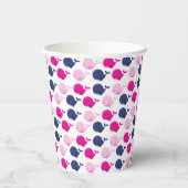 かわいいクジラ、クジラの模様、海獣 紙コップ (裏面)