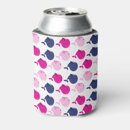 かわいいクジラ、クジラの模様、海獣 缶クーラー (缶裏面)