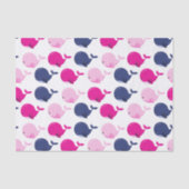 かわいいクジラ、クジラの模様、海獣 薄葉紙 (正面)