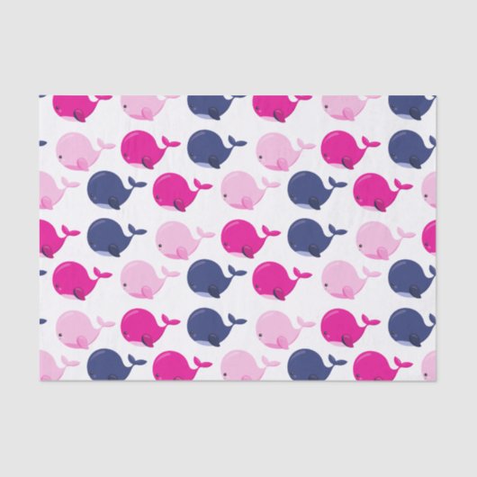 かわいいクジラ、クジラの模様、海獣 薄葉紙