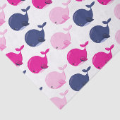 かわいいクジラ、クジラの模様、海獣 薄葉紙 (詳細)