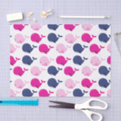 かわいいクジラ、クジラの模様、海獣 薄葉紙 (クラフト)