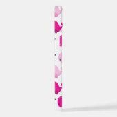 かわいいクジラ、クジラの模様、海獣 iPhoneケース (右側面)