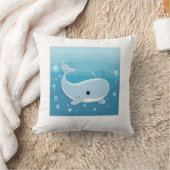 かわいいクジラ クッション (ブランケット)