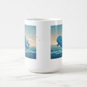 かわいいクジラ コーヒーマグカップ (中央)