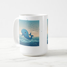 かわいいクジラ コーヒーマグカップ