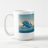 かわいいクジラ コーヒーマグカップ (左)