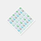 かわいいクジラ スタンダードカクテルナプキン (角)