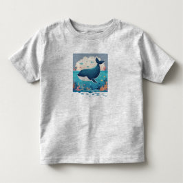 かわいいクジラ トドラーTシャツ
