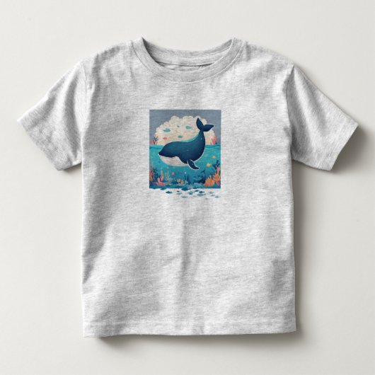 かわいいクジラ トドラーTシャツ (正面)