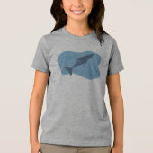 かわいいクジラ トライブレンドＴシャツ (正面)