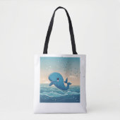 かわいいクジラ トートバッグ (正面)