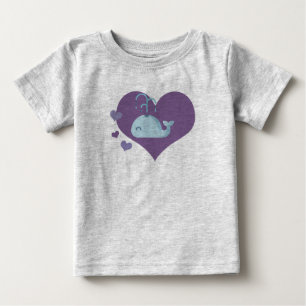 かわいいクジラ ベビーTシャツ
