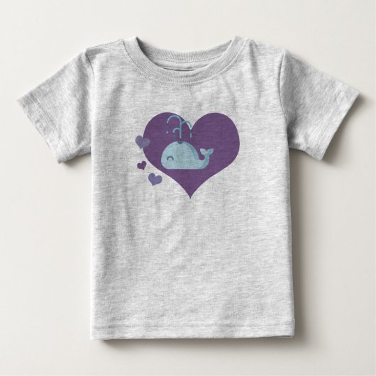 かわいいクジラ ベビーTシャツ (正面)