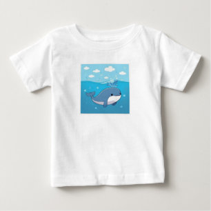 かわいいクジラ! ベビーTシャツ