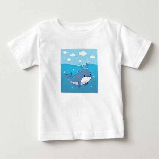 かわいいクジラ! ベビーTシャツ (正面)