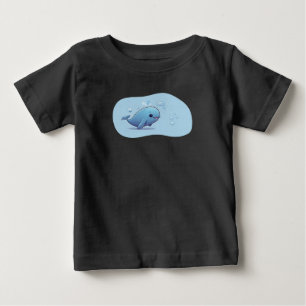 かわいいクジラ ベビーTシャツ