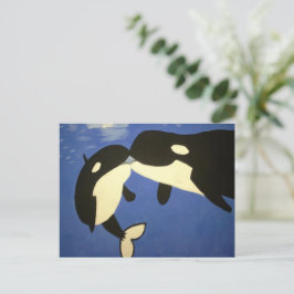 かわいいクジラ ポストカード