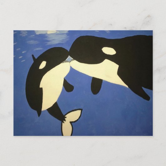 かわいいクジラ ポストカード (正面)