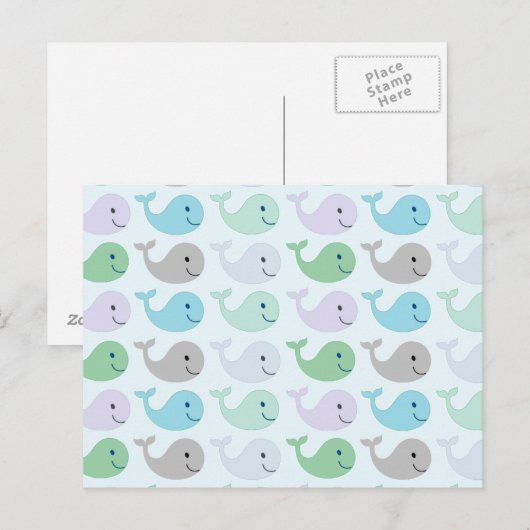 かわいいクジラ ポストカード (正面/裏面)