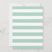 かわいいクジラ ミントグリーン ベビーシャワー招待状 招待状 (裏面)