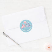 かわいいクジラ ラウンドシール (封筒)