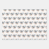 かわいいクジラ ラッピングペーパーシート (正面)