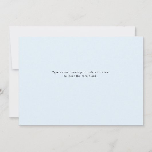 かわいいクジラ(海の中の男の子の赤ちゃんシャワー) サンキューカード (裏面)