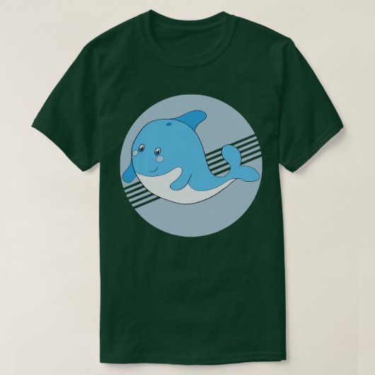 かわいいクジラ Tシャツ (デザイン正面)