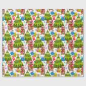 かわいいクッカクリスマス ラッピングペーパー (フラット)