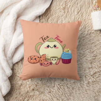 かわいいクッキーとあたたかい紅茶タイム クッション