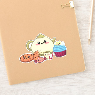 かわいいクッキーとあたたかい紅茶タイム シール