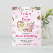 かわいいクッキーとココアのホリデーパーティー 招待状 (スタンド正面)