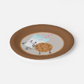 かわいいクッキーとミルクパーティー ペーパープレート (アングル)