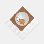かわいいクッキーとミルクパーティー 縁ありランチョンナプキン (角)