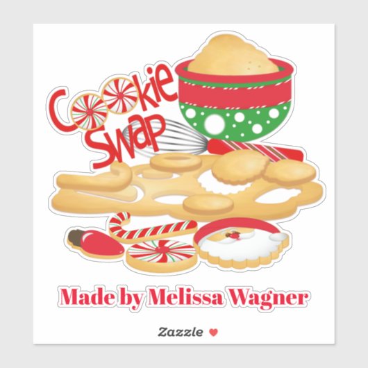 かわいいクッキーのスワップ名前の追加クッキーのTINまたはボックス シール (シート)