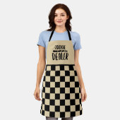 かわいいクッキーのディーラーのベーカリーのワードアート エプロン (着用した状態)