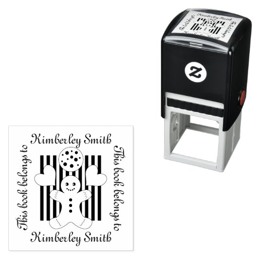 かわいいクッキージンジャーブレッドマンこの本は次のものだ セルフインキングスタンプ (インサイチュ)