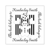 かわいいクッキージンジャーブレッドマンカートゥーンキッズ蔵書票 ラバースタンプ (インプリント)