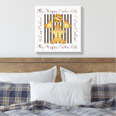 かわいいクッキージンジャーブレッドマン キャンバスプリント (インサイチュ (寝室))