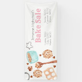 かわいいクッキーベーキングスクール焼きバナー 横断幕 (縦)