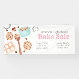 かわいいクッキーベーキングスクール焼きバナー 横断幕
